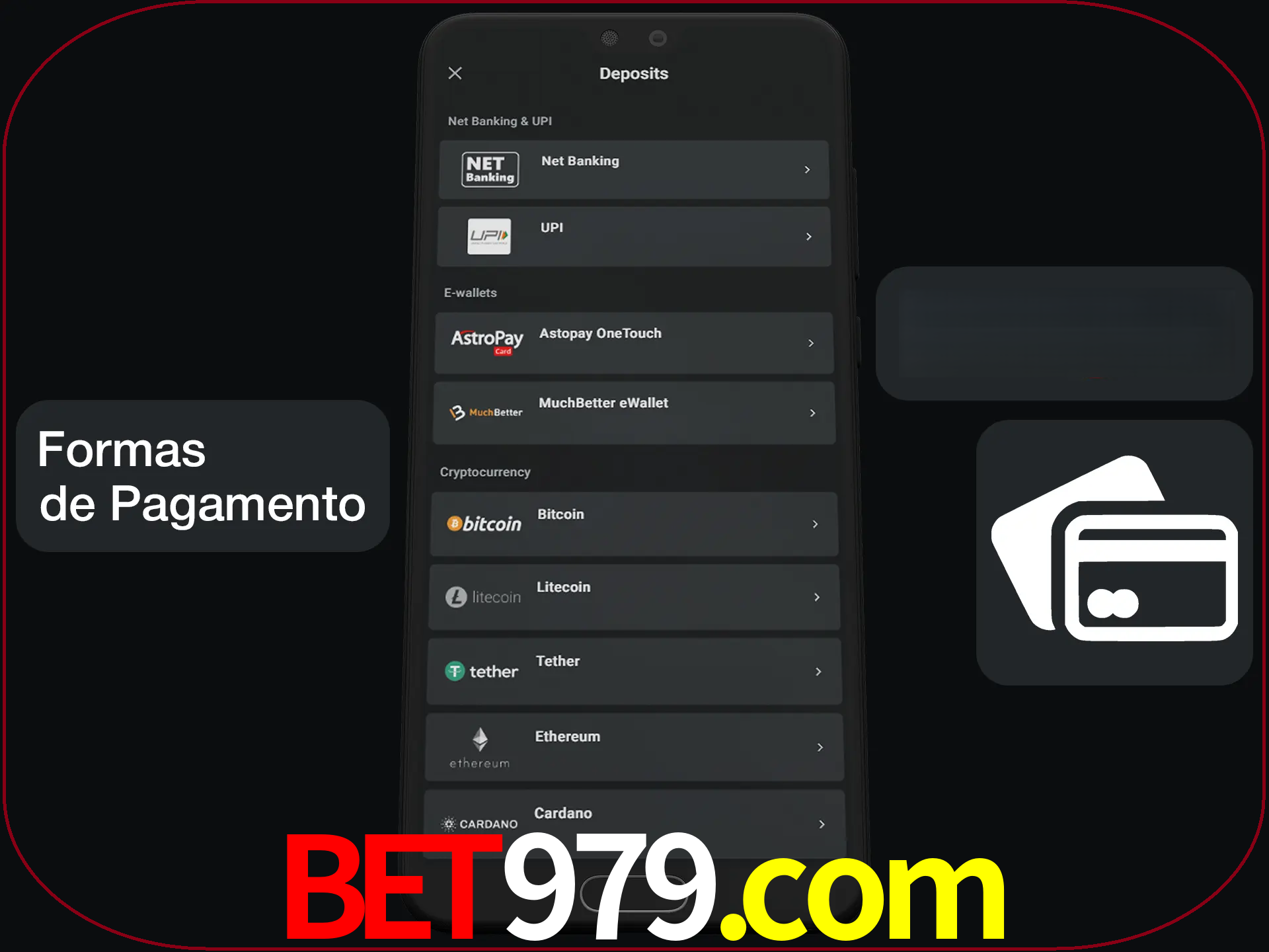 Escolha a forma de pagamento de sua preferência.