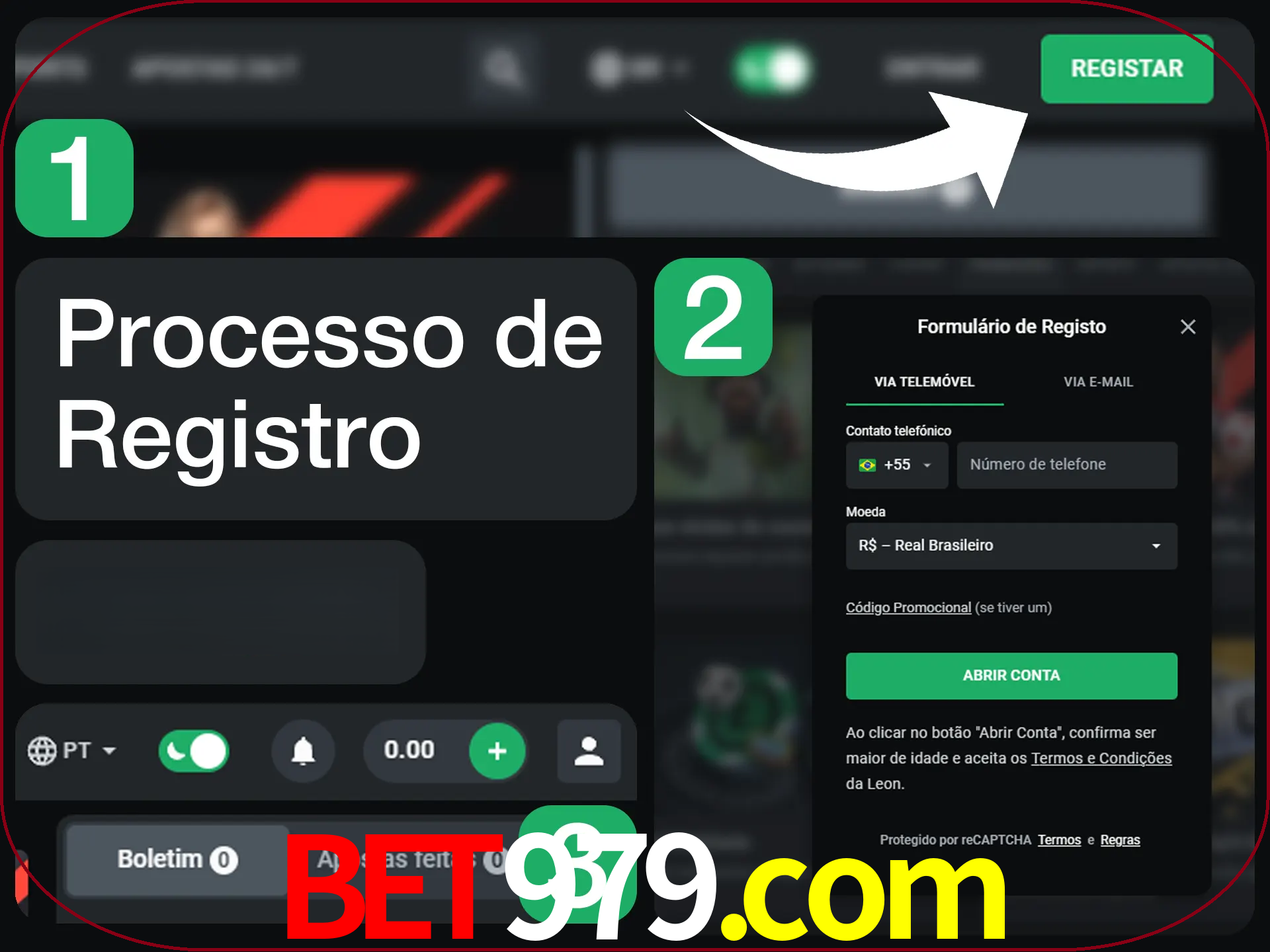 O processo de registro na LeonBet é simples.